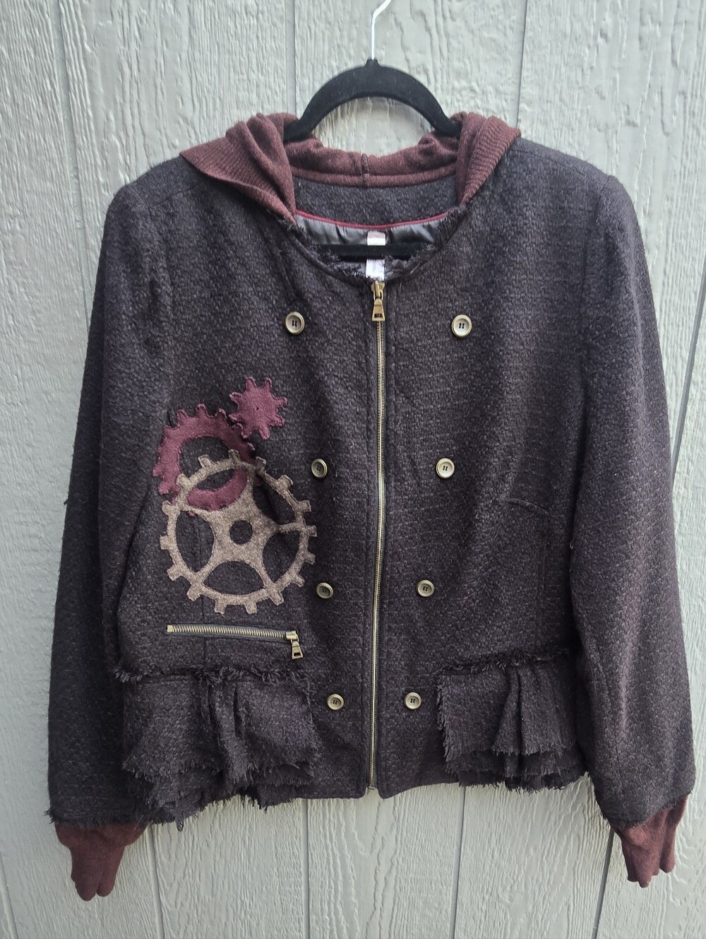Bella Sisters Hooded Jacket - Steampunk Accents - Unique